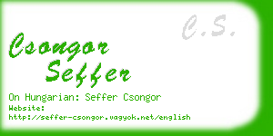 csongor seffer business card